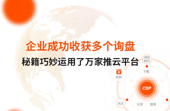 企業(yè)成功收獲多個詢盤，秘籍正是巧妙運用了萬家推云平臺！